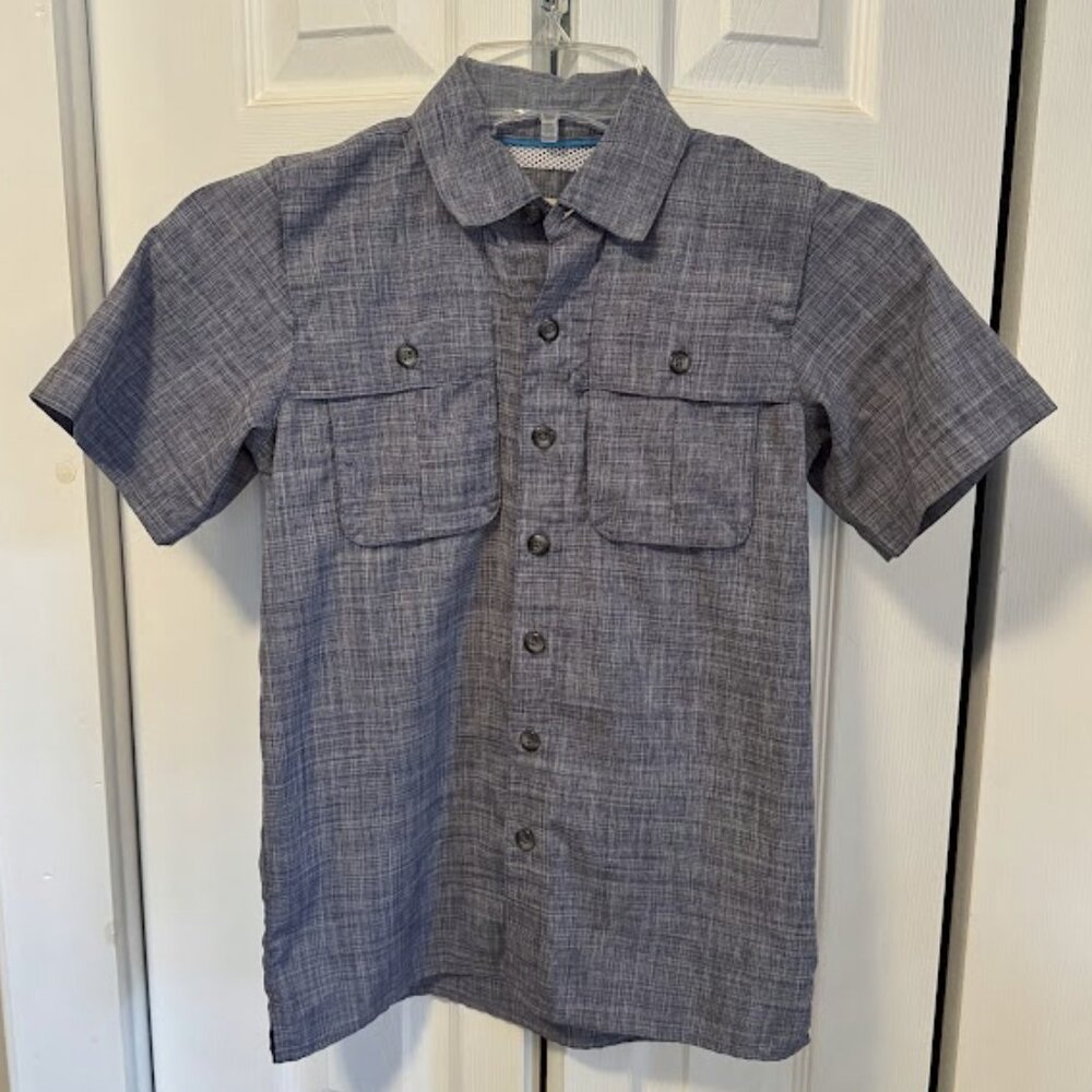 Magellan Outdoors Fish Gear S/S Blue Gray Shirt Size XS